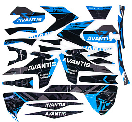 Набор наклеек Avantis Enduro black (для пластика типа K)