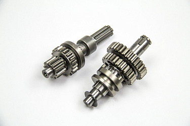 Валы КПП с шестернями ATV125 (реверс, 1+1)